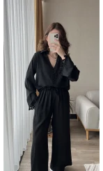 Libby Gofre Siyah Takım