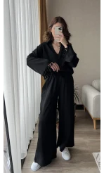 Libby Gofre Siyah Takım