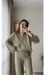 Linda Pantolon Üst Takım Haki