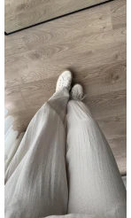 Linda Pantolon Üst Takım Krem