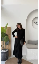 Livya Triko Elbise - Siyah - Kod: 258585