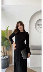 Livya Triko Elbise - Siyah - Kod: 258585