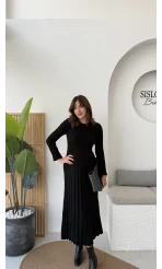 Livya Triko Elbise - Siyah - Kod: 258585