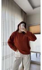 Liza Bisiklet Yaka Kazak Kiremit