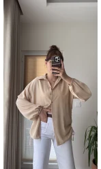 Lolo Büzgülü Gömlek Krem