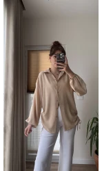 Lolo Büzgülü Gömlek Krem