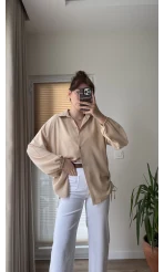 Lolo Büzgülü Gömlek Krem