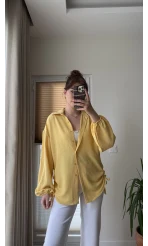 Lolo Büzgülü Gömlek Sarı