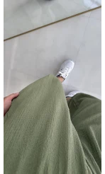 Lowa Bürümcük Şalvar Pantolon - Çağla Yeşili - 4022