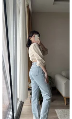 Luna Krem Önü Düğmeli Gömlek