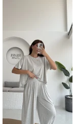 Lupin T-shirt Pantolon Takım - Gri - 51149