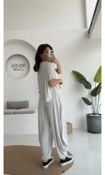 Lupin T-shirt Pantolon Takım - Gri - 51149