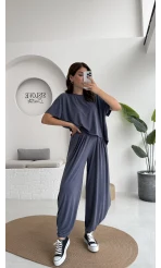 Lupin T-shirt Pantolon Takım - İndigo - 51149