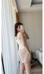 Madam Beyaz Nakışlı Bluz