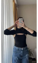 Maddy Siyah Birleşik Bluz
