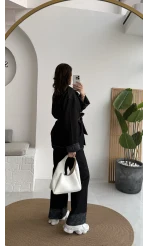 Maeve Kol Detay Kuşaklı Takım - Denim Mavisi - Kod: 8921