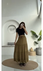 Magnolia Gipeli Parçalı Etek - Yeşil - 3295