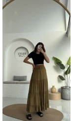 Magnolia Gipeli Parçalı Etek - Yeşil - 3295