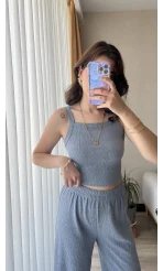 Maly Bebe Mavisi Crop Üst