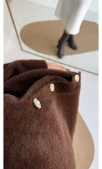 Mandy Çiçek Detay Hırka - Kahverengi - Kod: 25301