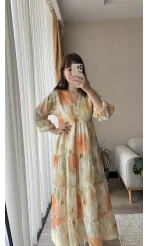 Maria Turuncu Elbise