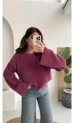 Maripose Mürdüm Yumoş Kazak - Kod: 4714