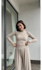 Marpy Likralı Krem Takım