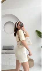 Massi Etiketli Premium Vatkalı T-Shirt Sarı