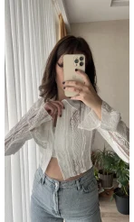 Matmazel Dantel Fermuarlı Bluz