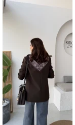 Matthew Fular Detay Blazer Ceket - Acı Kahve - Kod: 7665