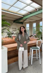 Matthew Fular Detay Blazer Ceket - Haki - Kod: 7665