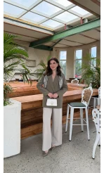 Matthew Fular Detay Blazer Ceket - Haki - Kod: 7665