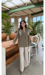 Matthew Fular Detay Blazer Ceket - Haki - Kod: 7665