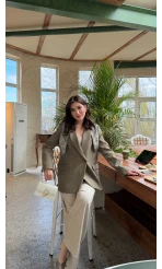 Matthew Fular Detay Blazer Ceket - Haki - Kod: 7665