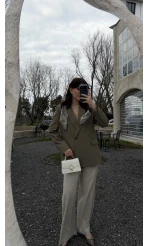 Matthew Fular Detay Blazer Ceket - Haki - Kod: 7665