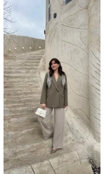 Matthew Fular Detay Blazer Ceket - Haki - Kod: 7665