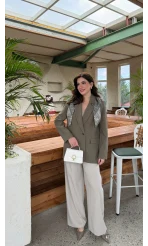 Matthew Fular Detay Blazer Ceket - Haki - Kod: 7665