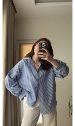 Mavi Çizgili Gömlek Ru