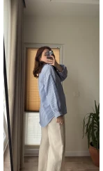 Mavi Çizgili Gömlek Ru