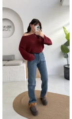 Mavi Yüksek Bel Jean Pantolon - Kod: 1079