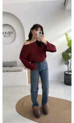 Mavi Yüksek Bel Jean Pantolon - Kod: 1079