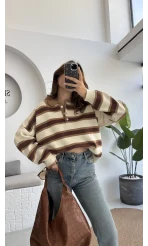 Mavi Yüksek Bel Wide Leg Jean Pantolon - Kod: 992