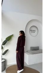 Maya Yarım Kruvaze Trençkot - Bordo - Kod: 7529