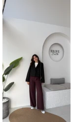 Maya Yarım Kruvaze Trençkot - Siyah - Kod: 7529