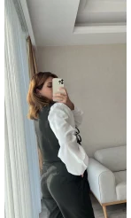 Mecnun Siyah Beyaz Gömlek