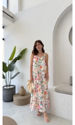 Melodi Alacalı Elbise - 3048