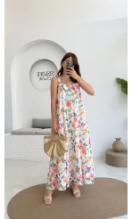 Melodi Alacalı Elbise - 3048