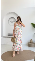 Melodi Alacalı Elbise - 3048