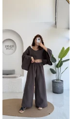 Merida Panço - Pantolon Takım - Kahve - 43004 - 43104