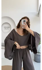 Merida Panço - Pantolon Takım - Kahve - 43004 - 43104